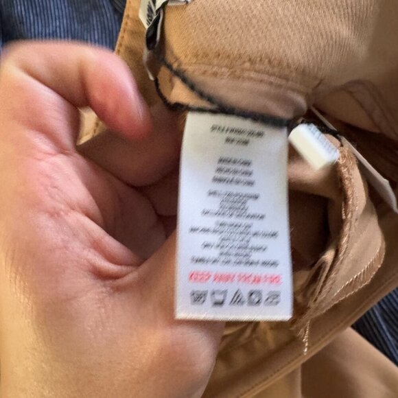 🦋 NEW JASON WU Business Casual Camel Tan Brown Pants Slit Bootcut Medium NWT - Picture 8 of 9